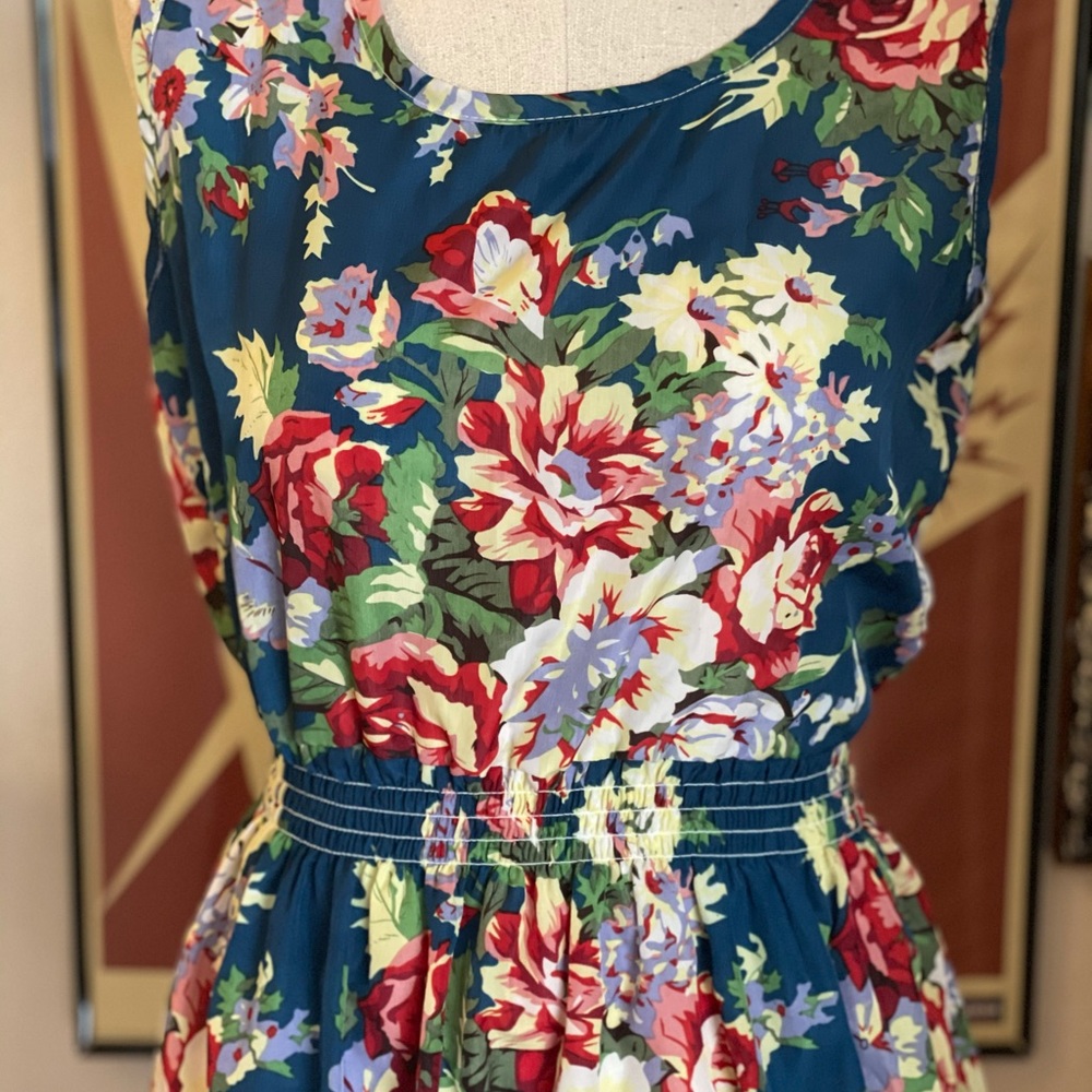 Floral Cinched Waist Dress